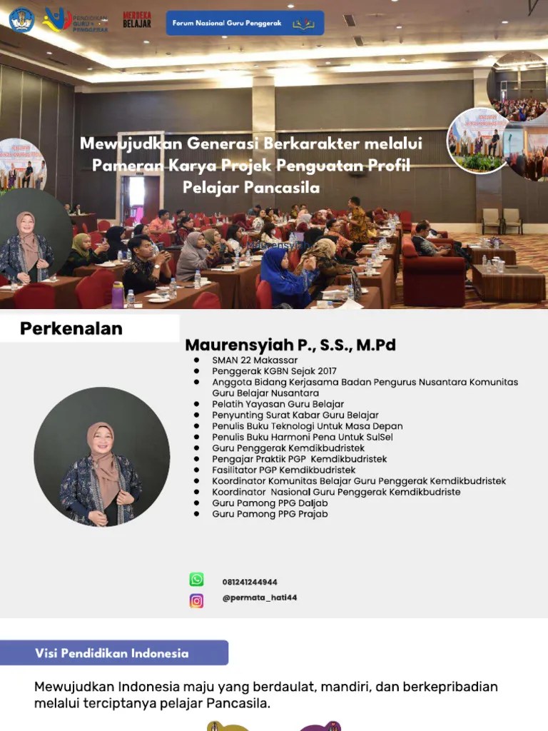 Webinar Projek Penguatan Profil Pelajar Pancasila | PDF
