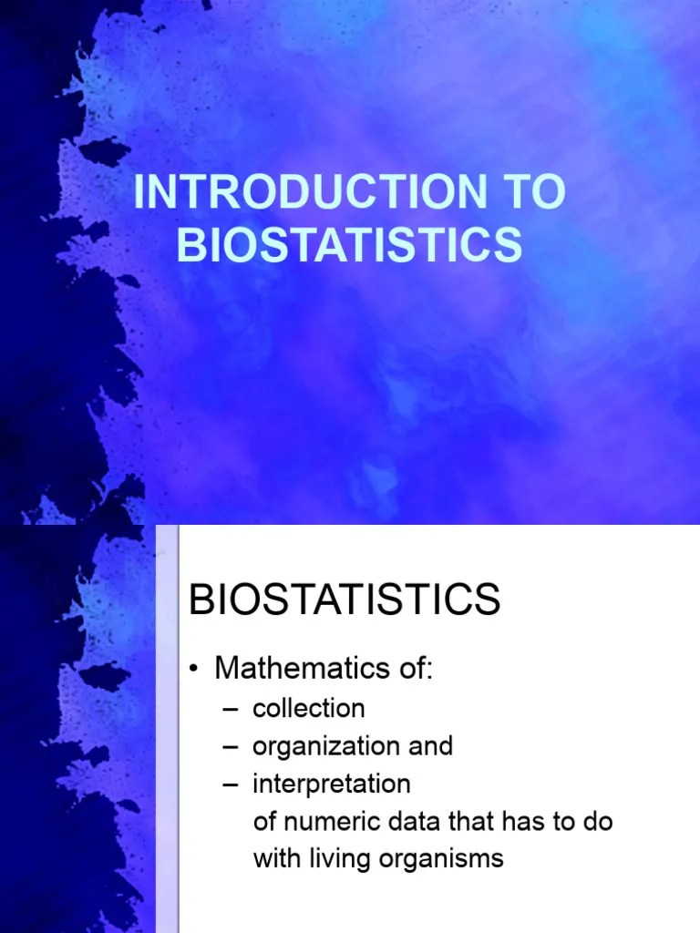 Introduction To Biostatistics 1 | PDF | Sampling (Statistics) | Statistics