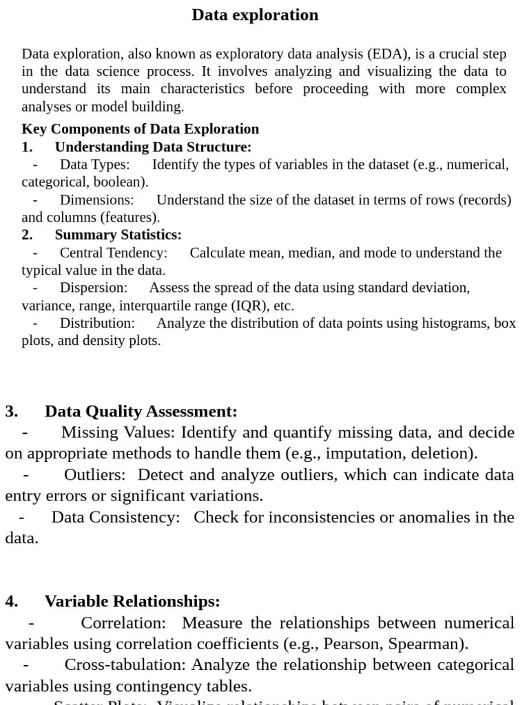 Data Exploration | PDF | Data Analysis | Statistics