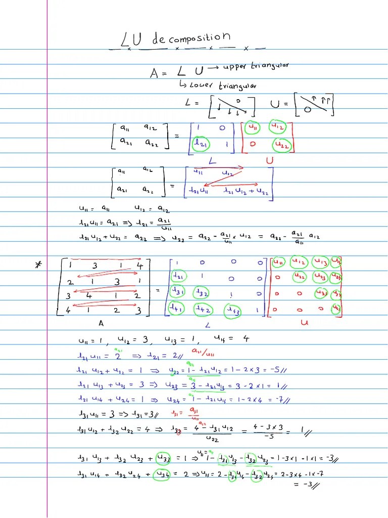 Lu Decomposition Example Pdf
