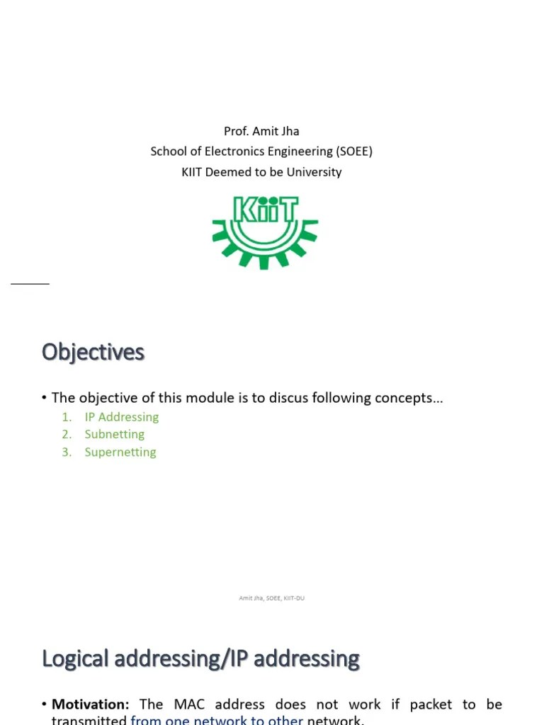 Module 4 Lec 31-36 - IP Addressing | PDF | Wide Area Network | Internet ...
