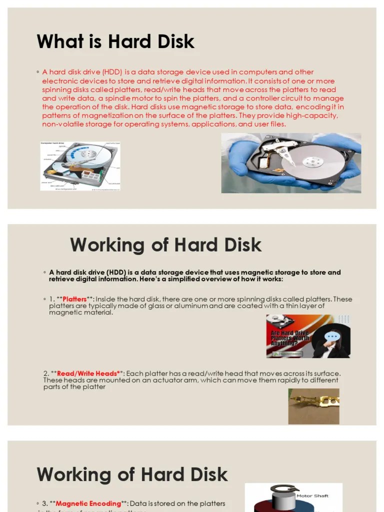 Working Of Hard Disk | PDF | Hard Disk Drive | Computer Data Storage