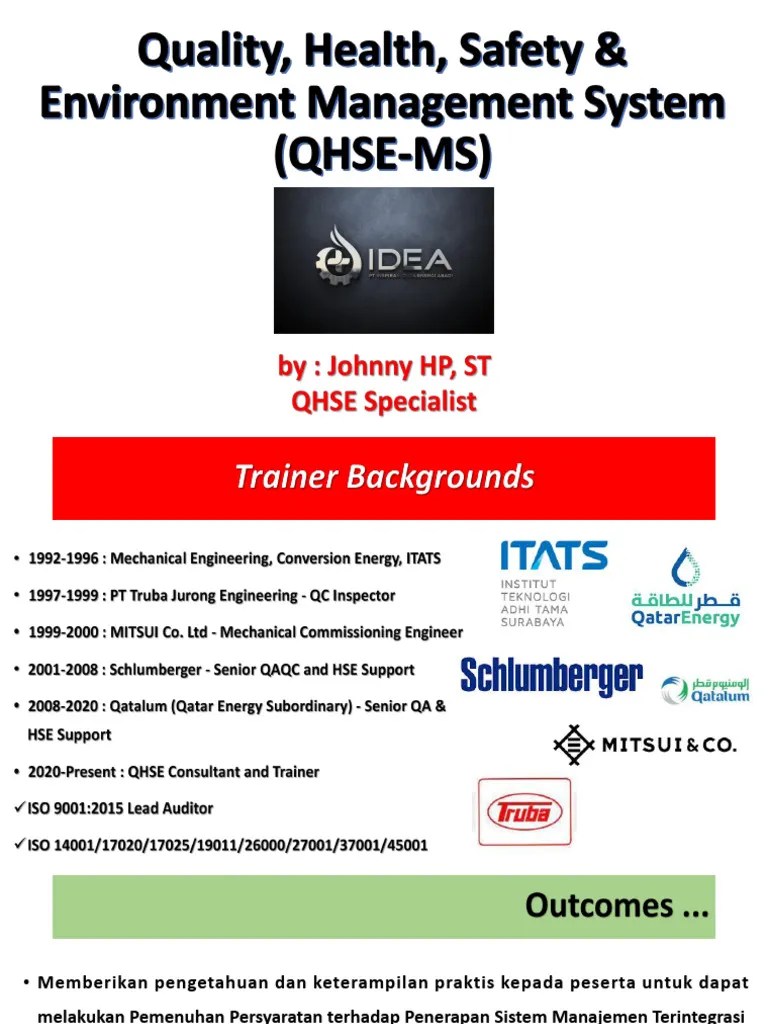 QHSE Management System IDEA Rev01 | PDF | Karier & Perkembangan | Bisnis