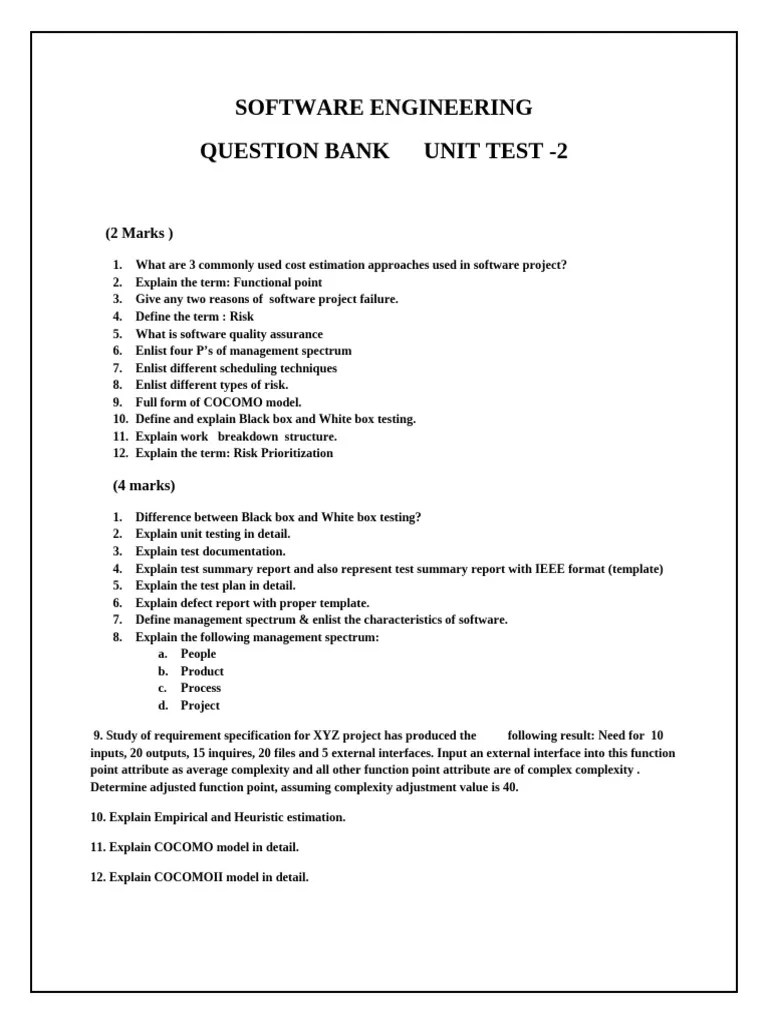 SOFTWARE ENGINEERING | PDF | Software | Unit Testing