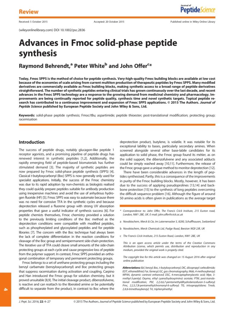 Advances_in_Fmoc_solid-phase_peptide_synthesis | PDF | Organic ...