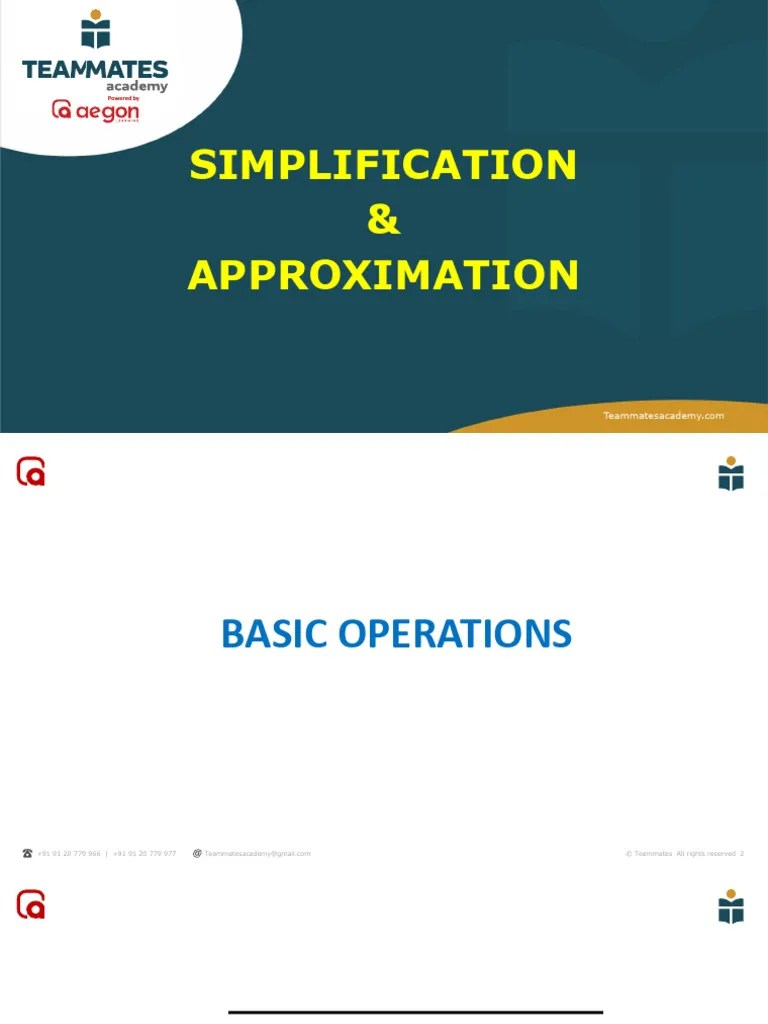 Simplification & Approximation - Advanced Batch - QA CliniQ - 24.5.2024 ...