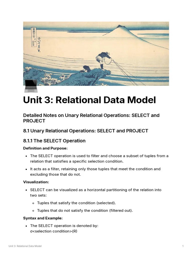 Unit 3 Relational Data Model | PDF | Relational Model | Relational Database