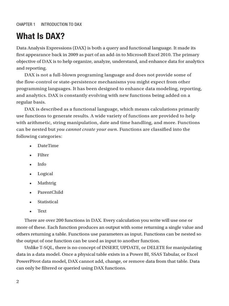 Beginning DAX With Power BI The SQL Pro's Guide To Better Business Intelligence By Philip ...