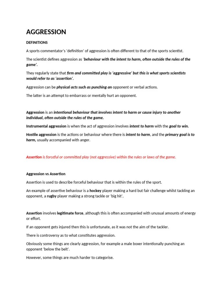 Aggression | PDF | Aggression | Instinct