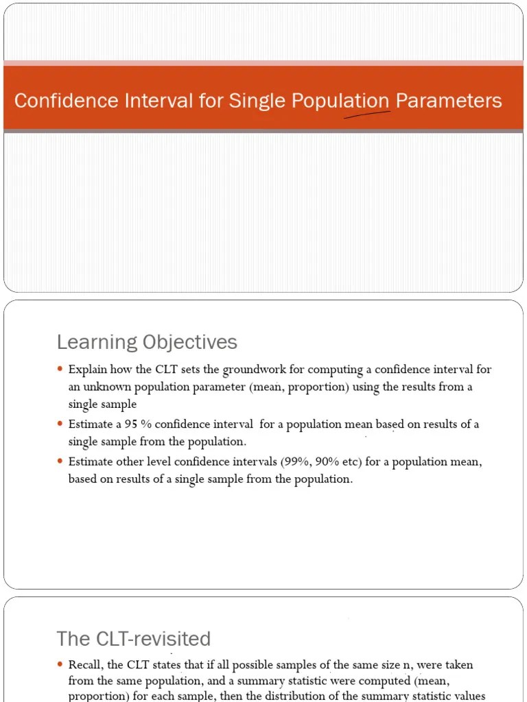 Confience Interval | PDF | Confidence Interval | Standard Error