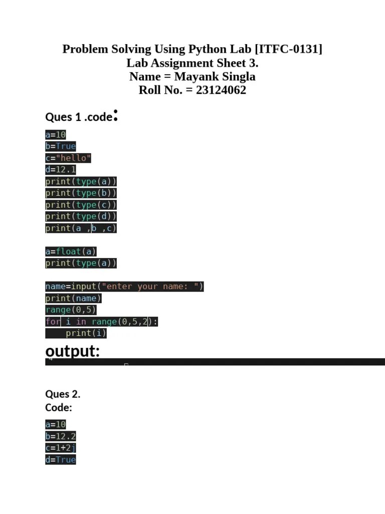 Lab Assignment 3 Ms | PDF
