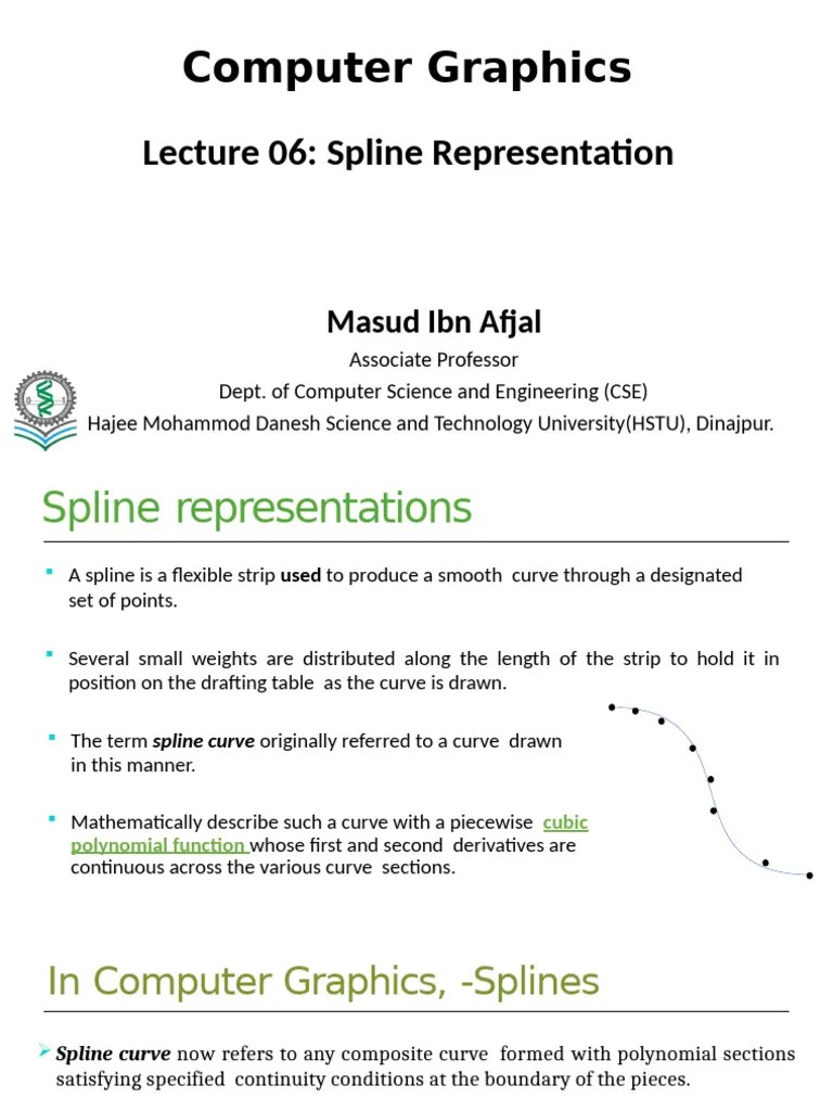 Lecture 6 Spline | PDF | Spline (Mathematics) | Mathematical Objects