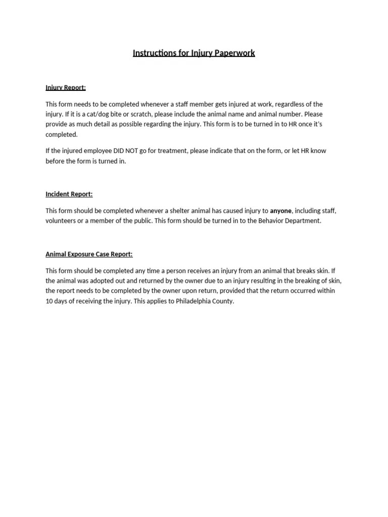 What To Do In Case Of Injury | PDF