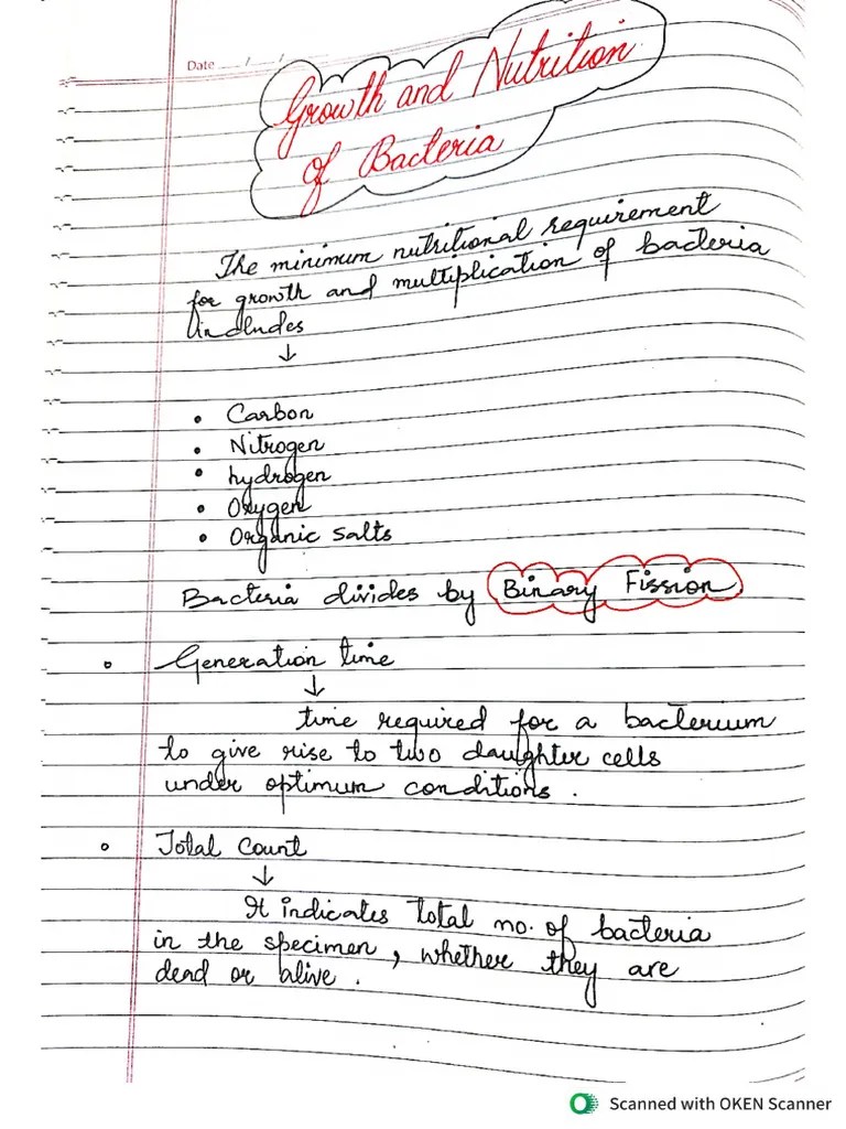 Growth And Nutrition Of Bacteria Microbiology | PDF