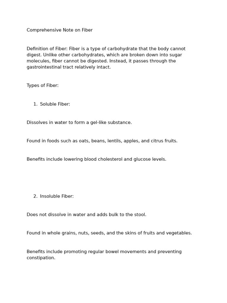 Fiber | PDF | Dietary Fiber | Diet & Nutrition