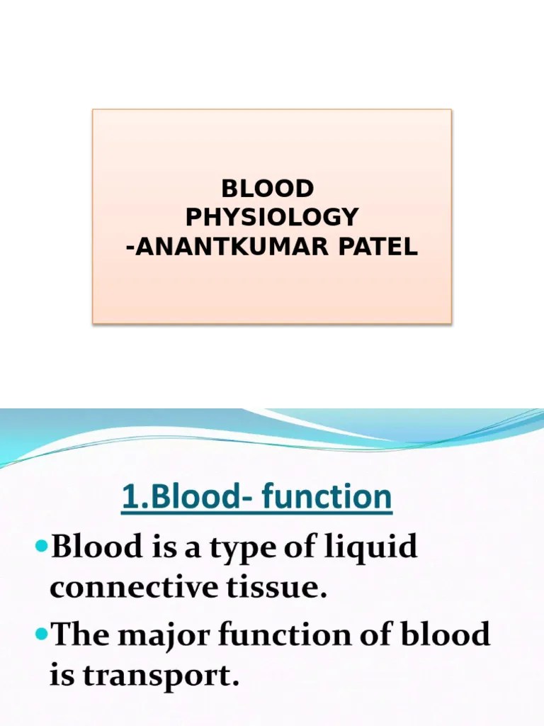 Blood Pdf Science Mathematics
