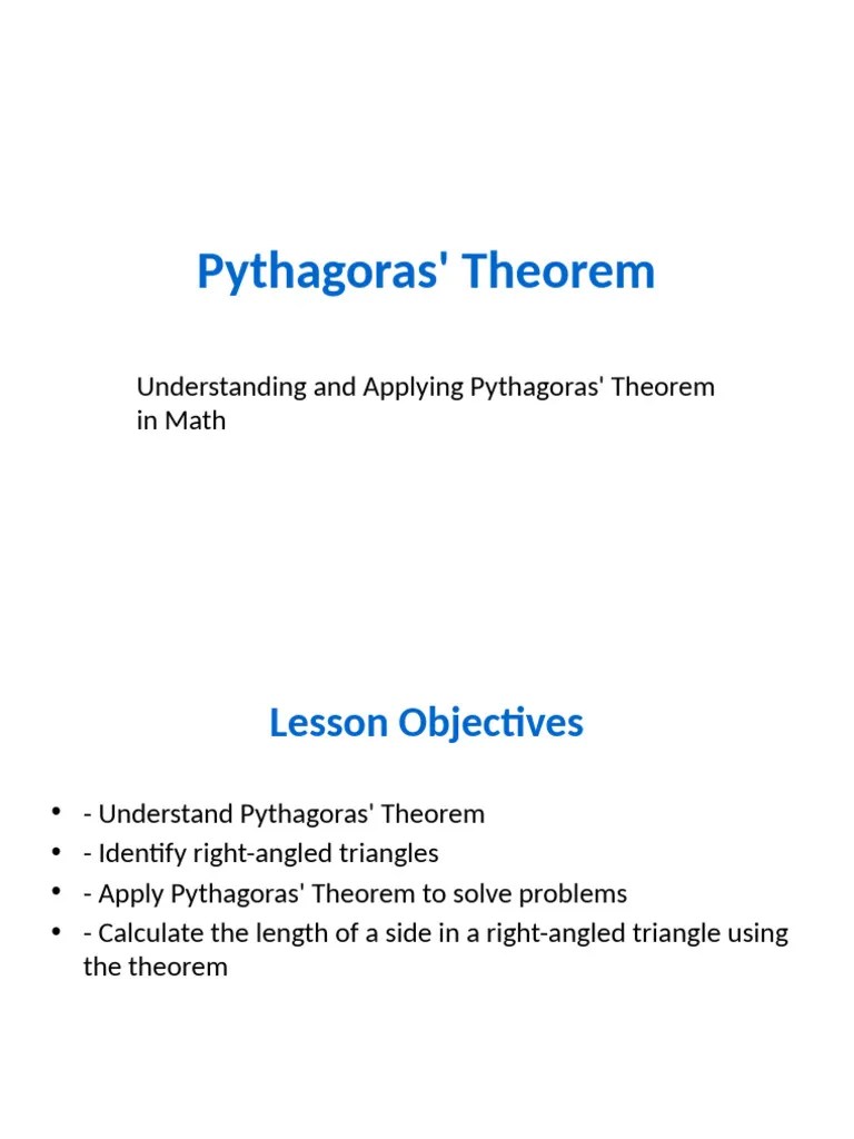 Pythagoras Theorem Lesson Beautified | PDF | Elementary Geometry ...
