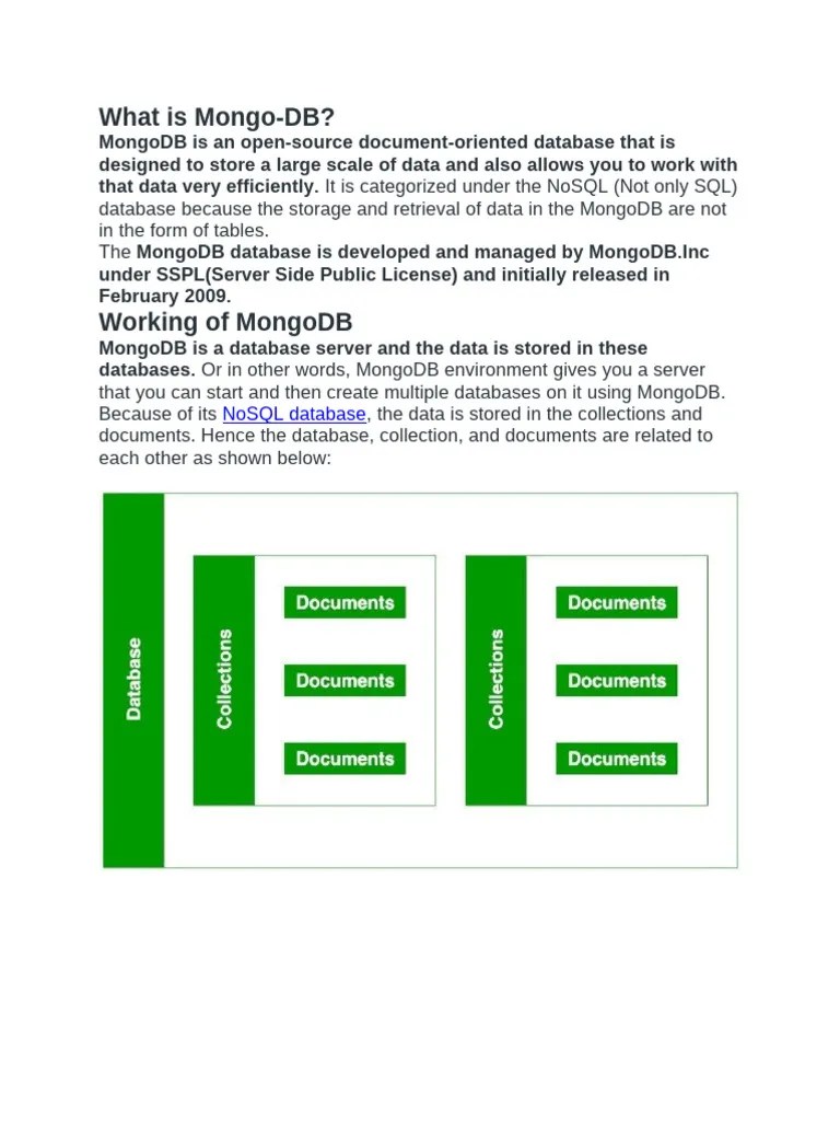 MongoDB | PDF | Databases | Mongo Db