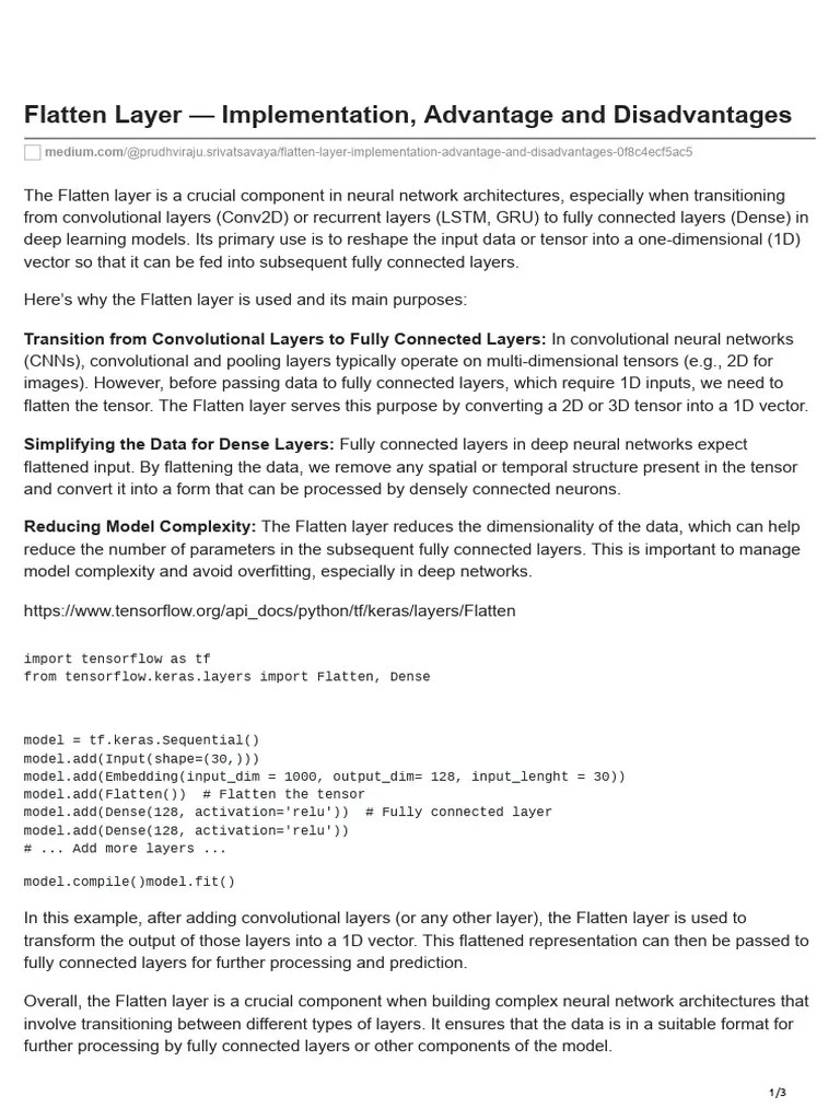 Flatten Layer And Pooling Technique | PDF | Artificial Neural Network ...