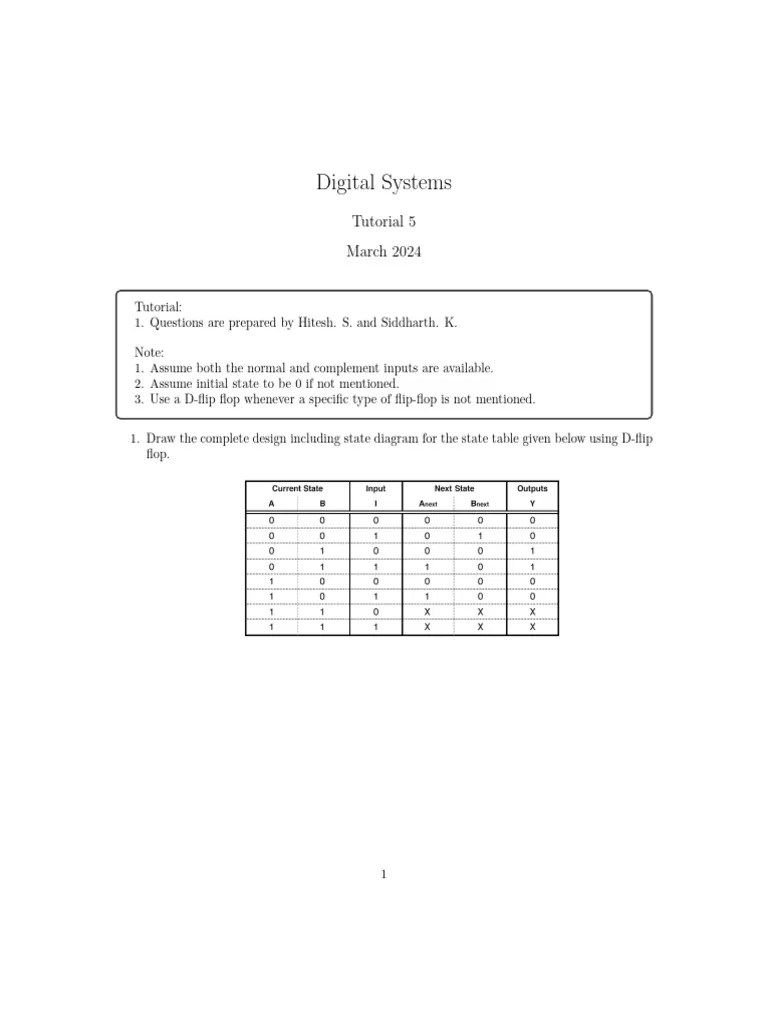 Tut_5(ANS) | PDF | Theory Of Computation | Digital Electronics