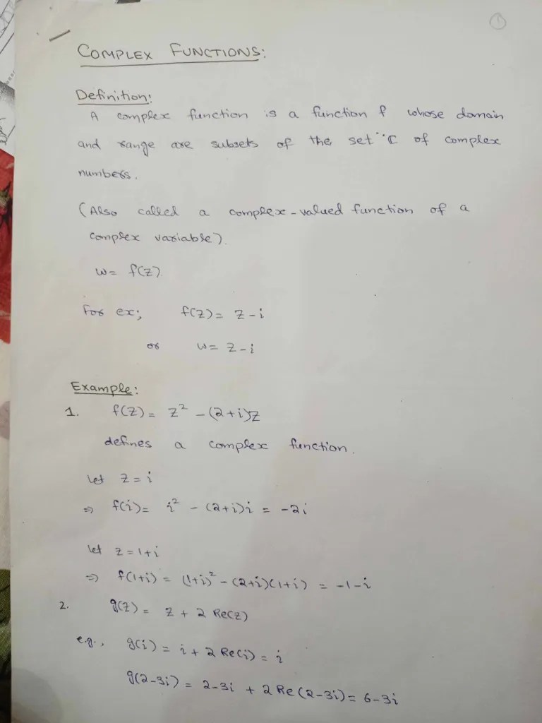 Lecture-3 Complex Functions | PDF