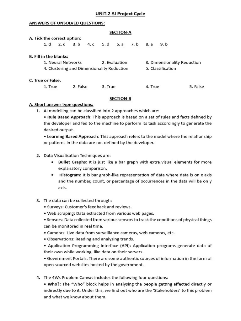 AI_Project_Cycle | PDF | Artificial Intelligence | Intelligence (AI) & Semantics