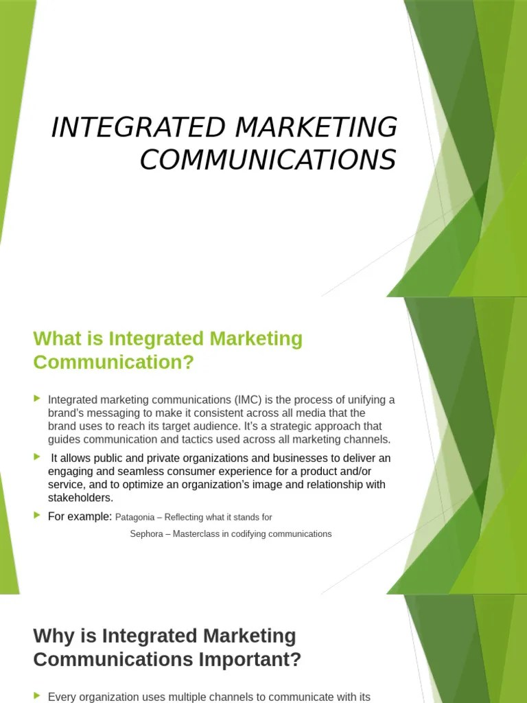 Integrated Marketing Communication | PDF | Marketing Communications ...