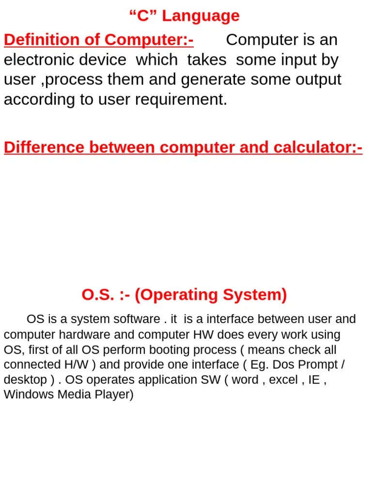 Lecture1 Basic | PDF | Operating System | Integer (Computer Science)