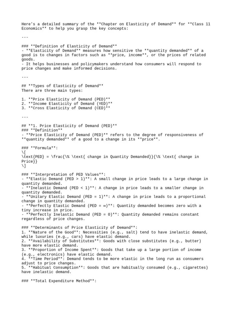 Notes 2 | PDF | Elasticity (Economics) | Demand