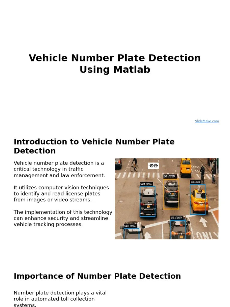Vehicle Number Plate Detection Using Matlab | PDF | Optical Character Recognition | Computer Vision