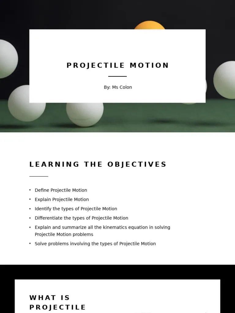 Projectile Motion | PDF | Dynamics (Mechanics) | Classical Mechanics