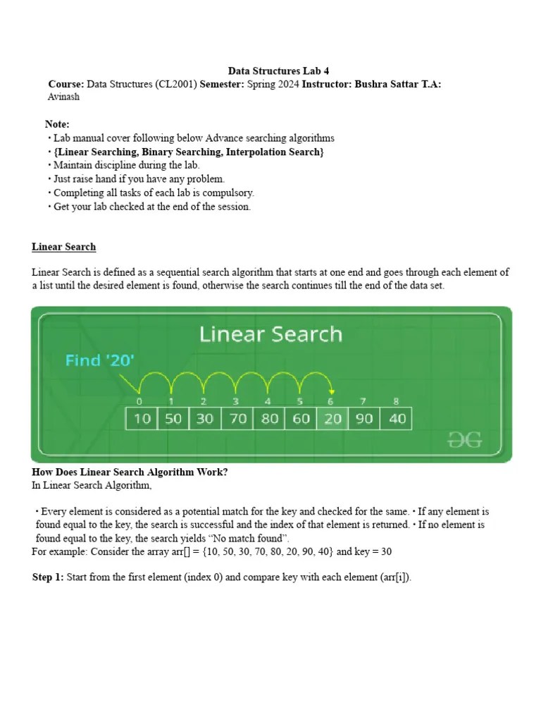 Lab 4 Manual | PDF | Time Complexity | Computer Science