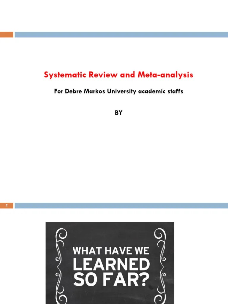 Lecture 1. Formulating Research Question | PDF | Systematic Review ...