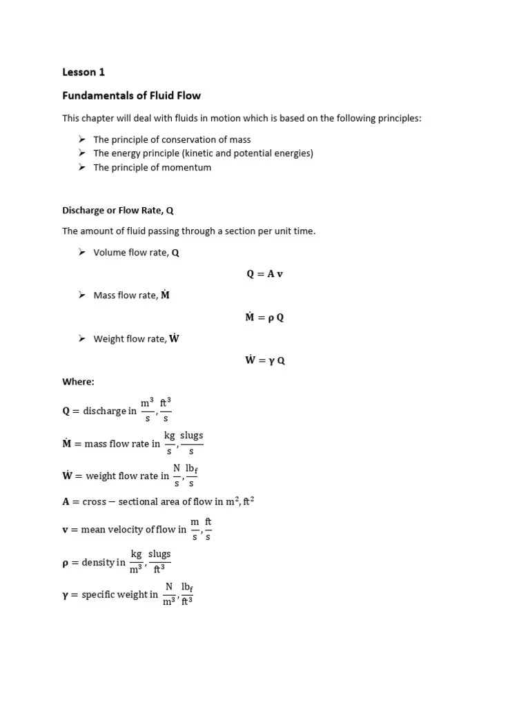 Fundamentals Of Fluid Flow | PDF | Fluid Dynamics | Reynolds Number