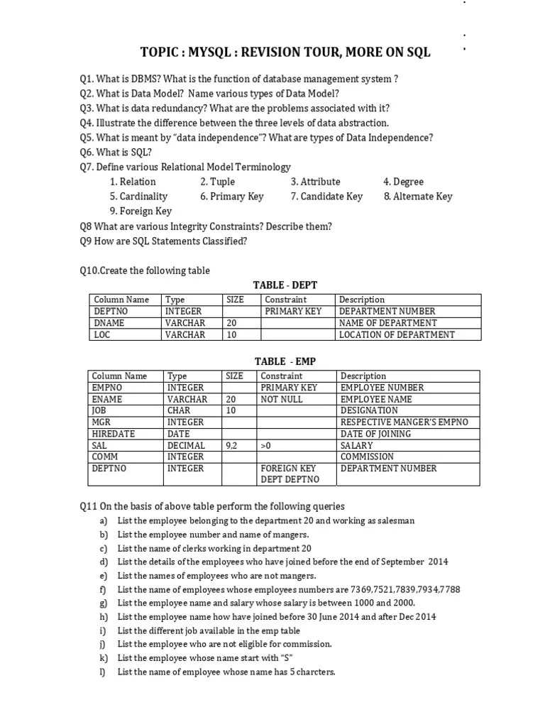 05-XII IP DBMS - MySQL | PDF | Information Retrieval | Data Management ...