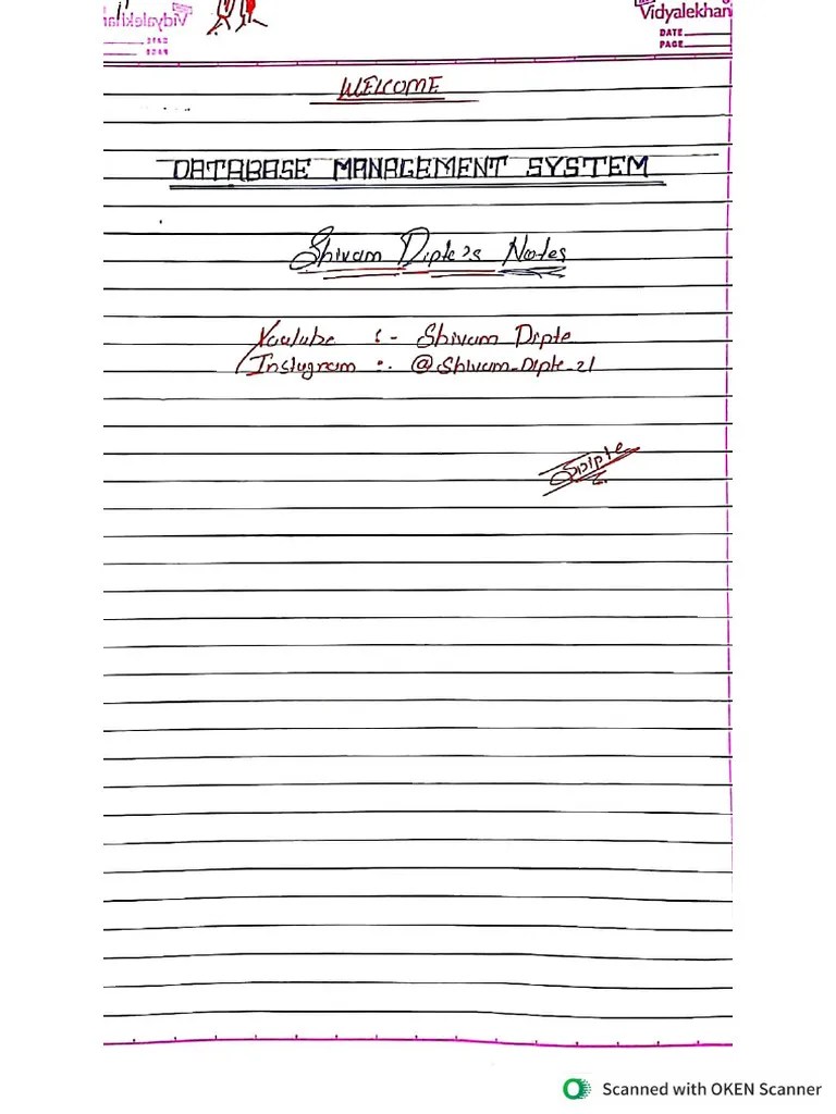 Dbms (Notes)... | PDF