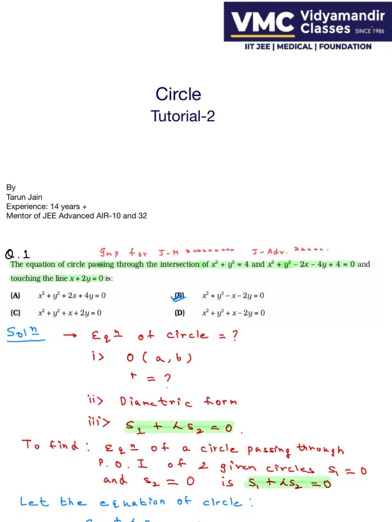 Circle Tutorial 2 | PDF