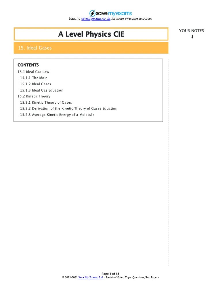 A2 Ideal Gases | PDF | Mole (Unit) | Gases