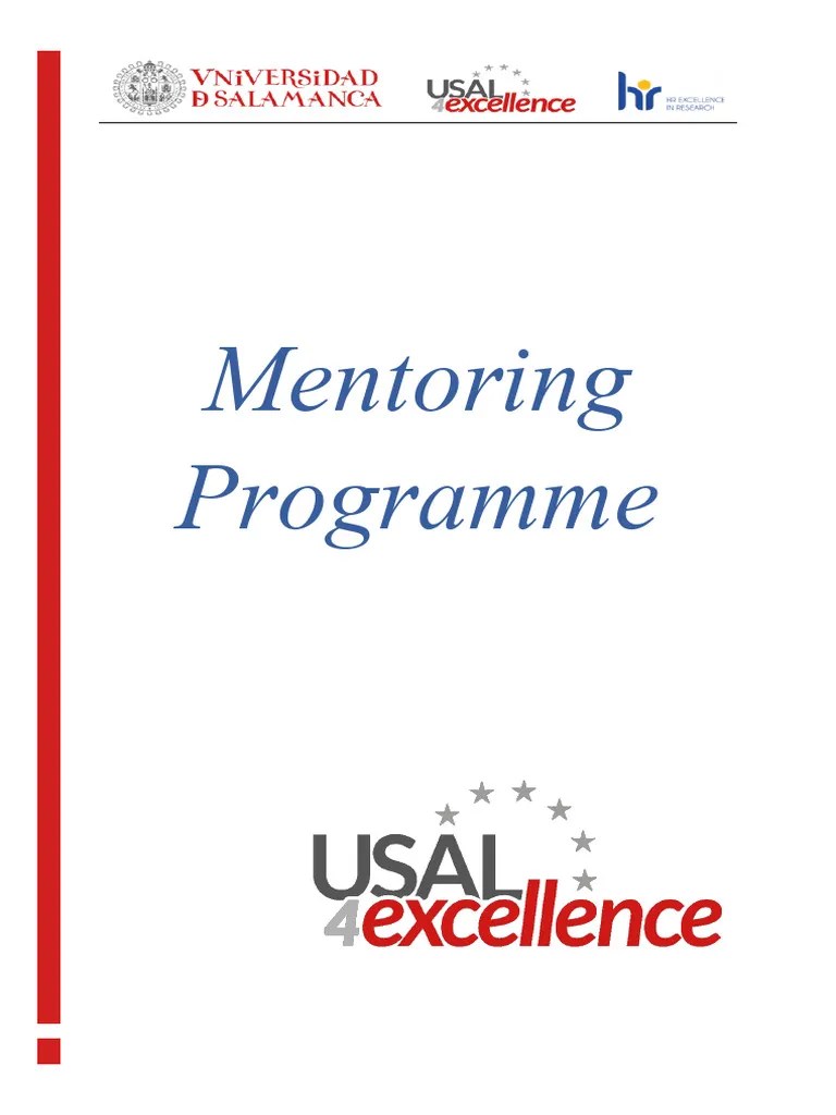 Mentoring Programme Guide Usal4excellence Eng Pdf Mentorship