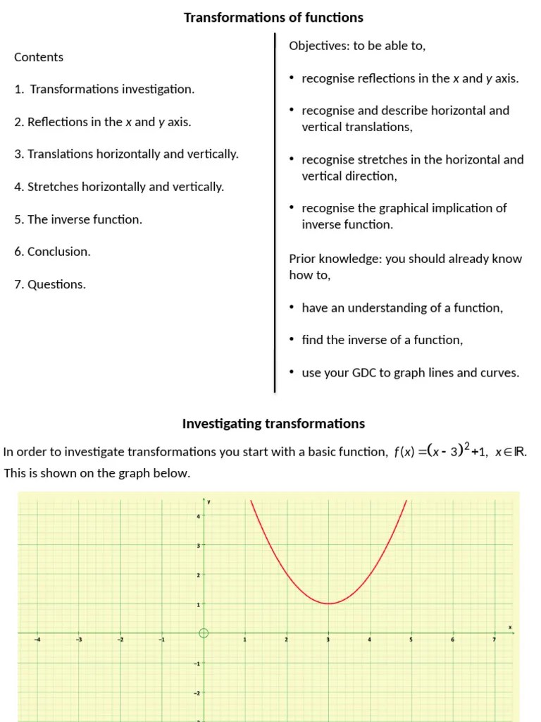 Transformations | PDF | Cartesian Coordinate System | Linear Algebra
