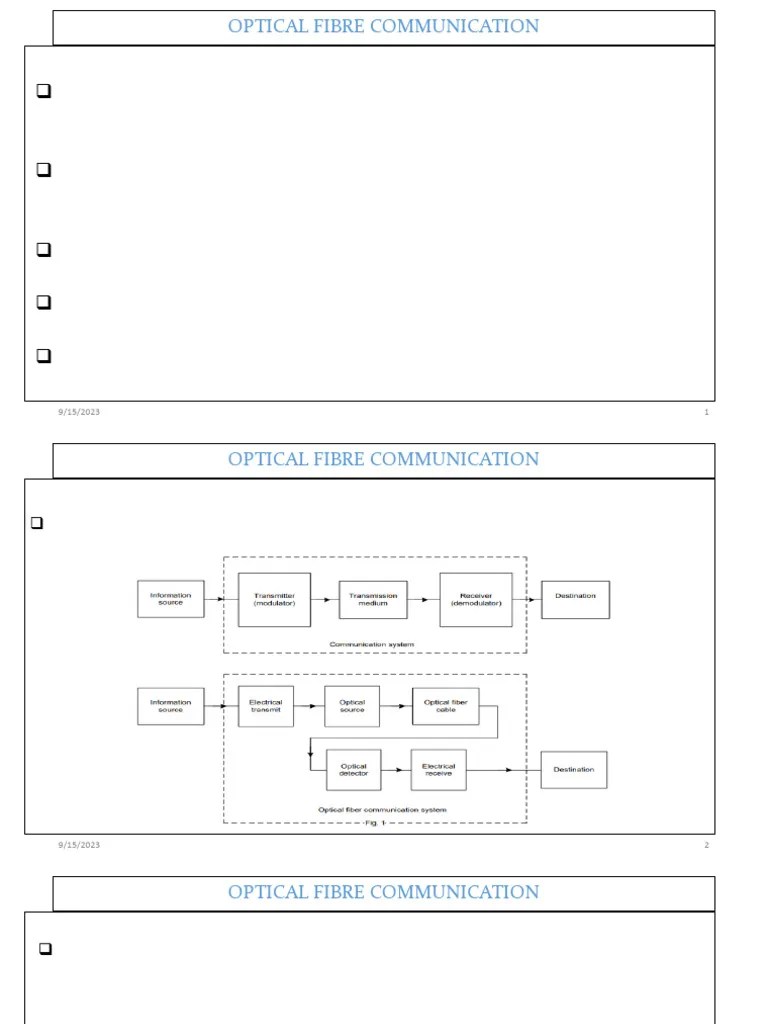 Fiber Optic Comm | PDF | Optical Fiber | Dispersion (Optics)