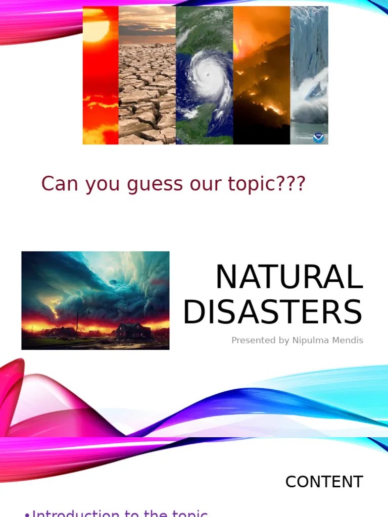 Natural Disasters Pdf