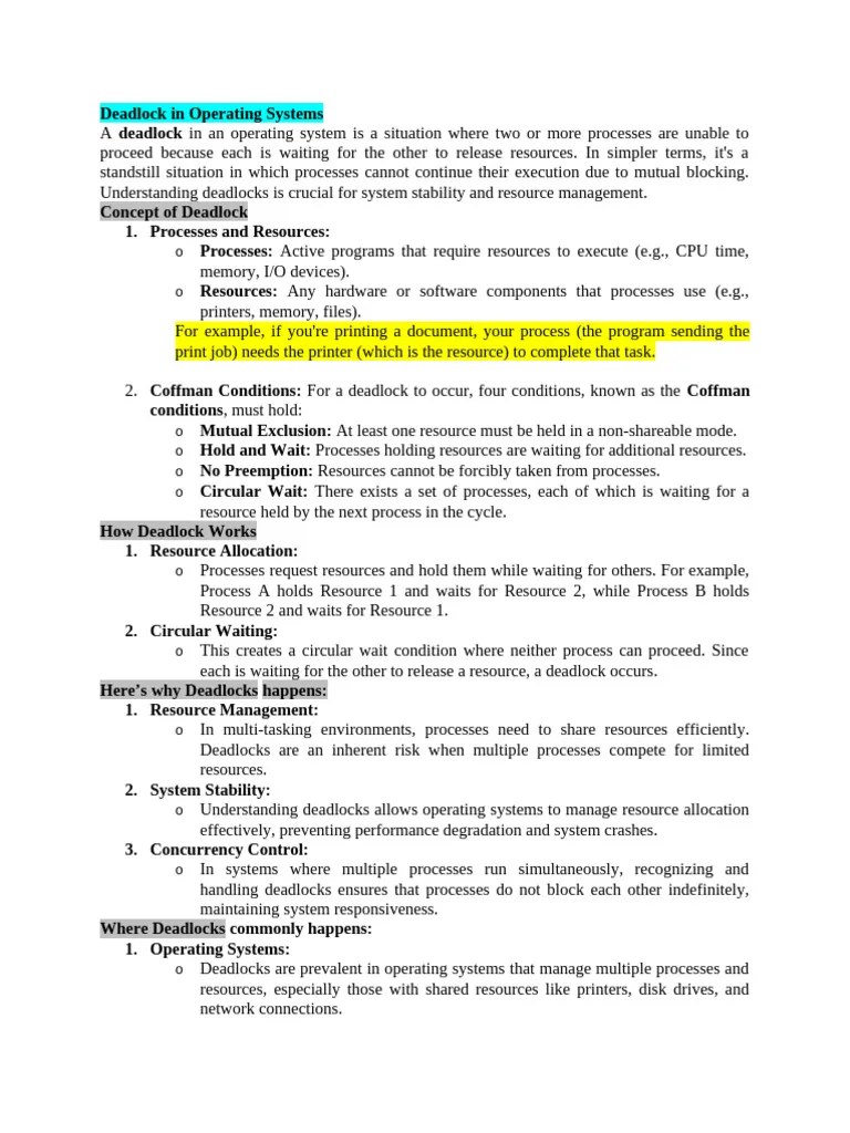 Operating System Unit - 3 | PDF | Process (Computing) | Operating System