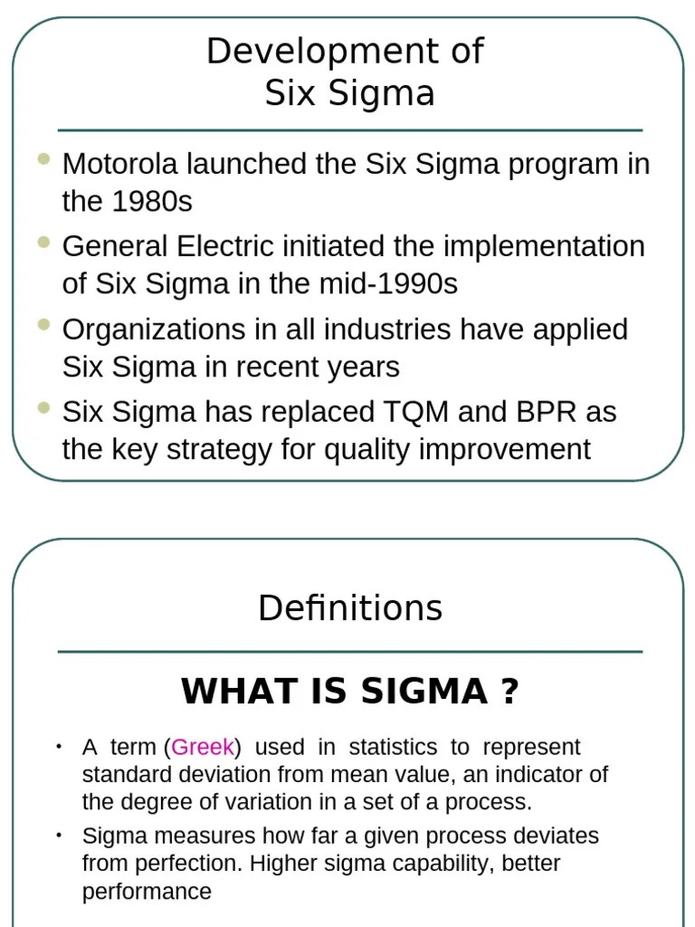 Six Sigma S04 Pdf Six Sigma Standard Deviation