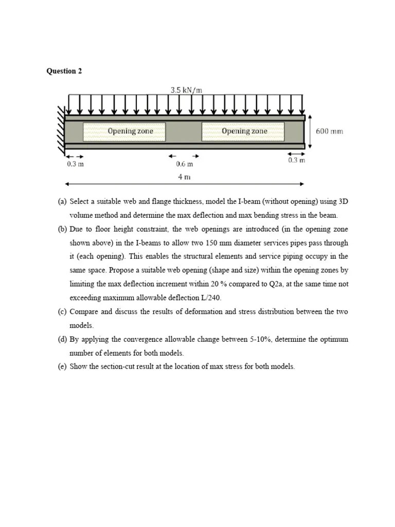 FEA Assignment | PDF | Bending | Beam (Structure)