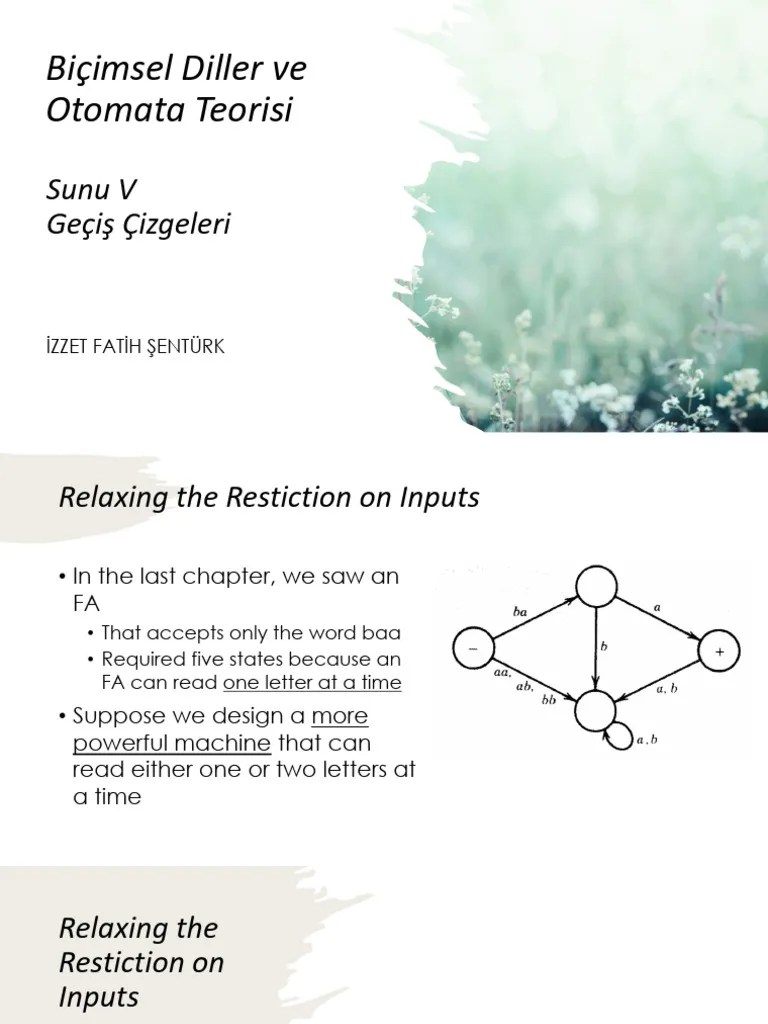 Lecture 5 Transition Graphs | PDF | Mathematics | Mathematical Logic