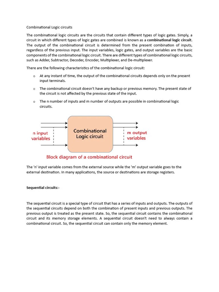 Combinational Logic Circuits | PDF | Encodings | Lexicology