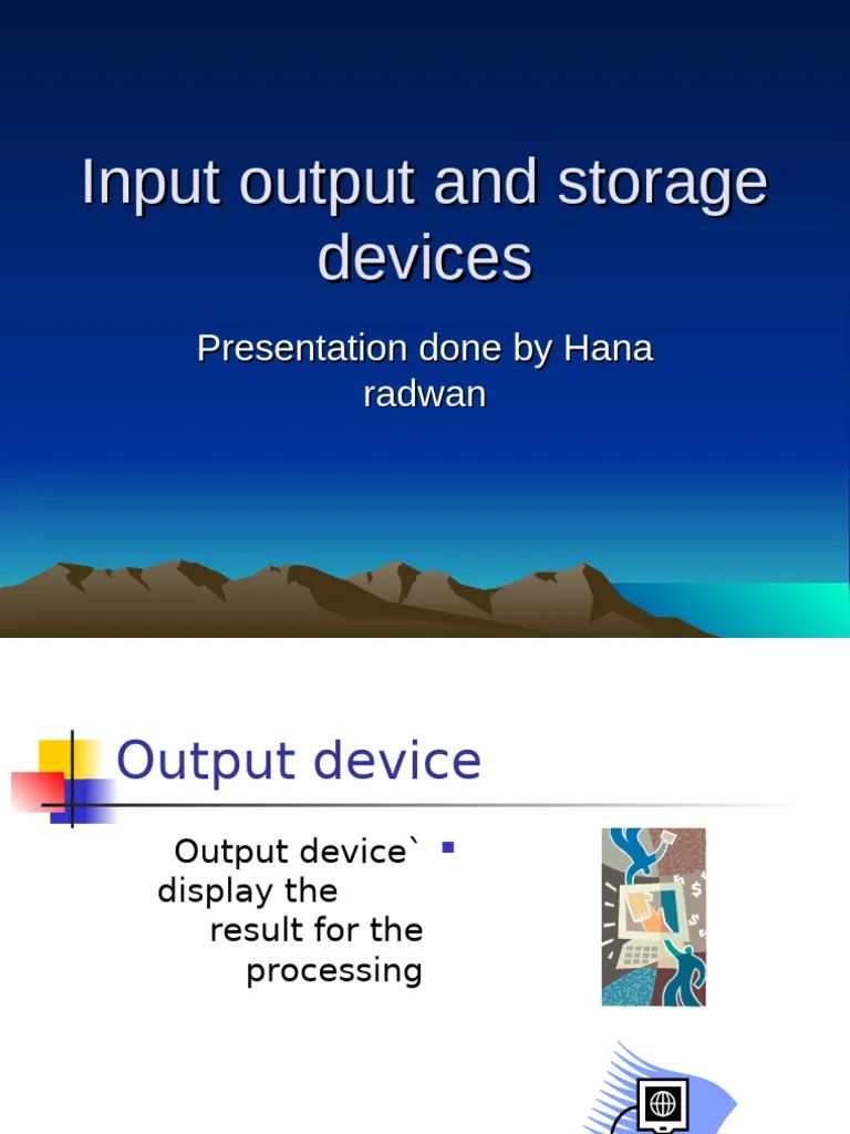Input Output And Storage Devices | PDF | Games & Activities ...
