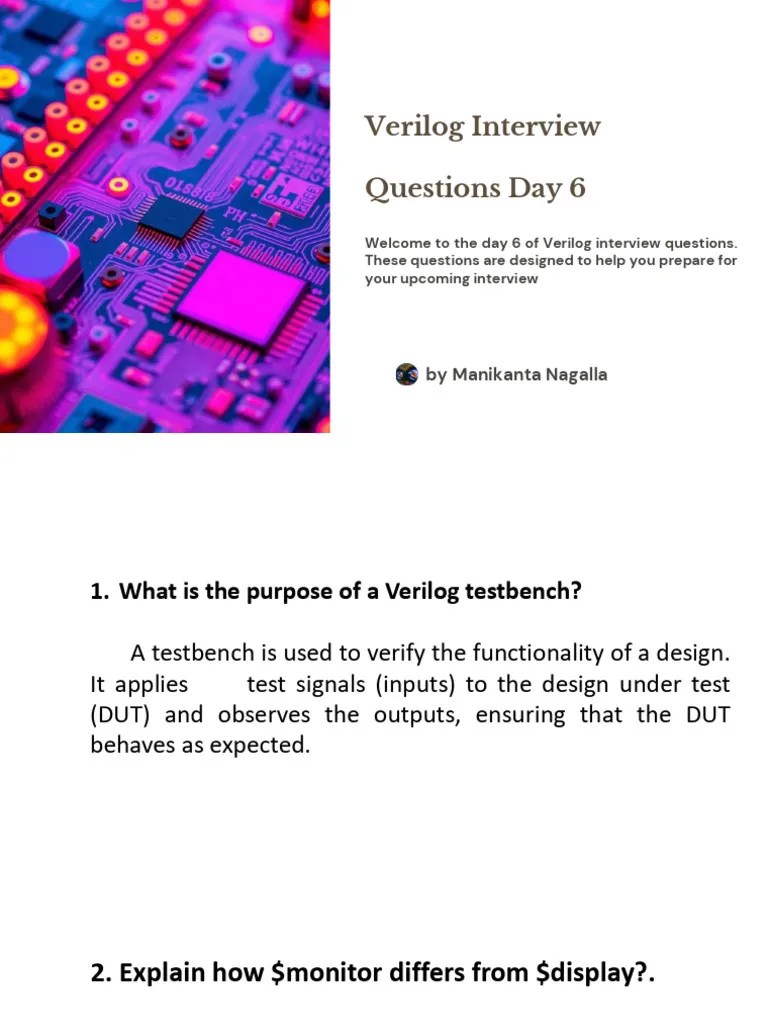 Verilog Interview Questions | PDF