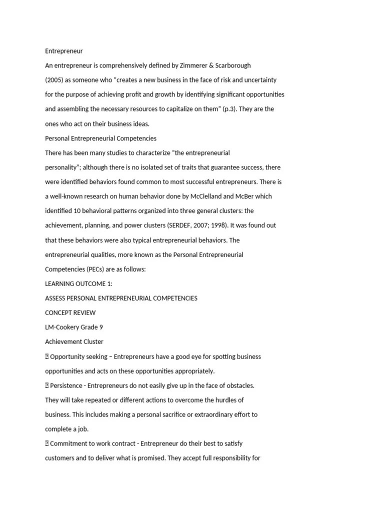 Entrepreneur | PDF | Entrepreneurship | Goal